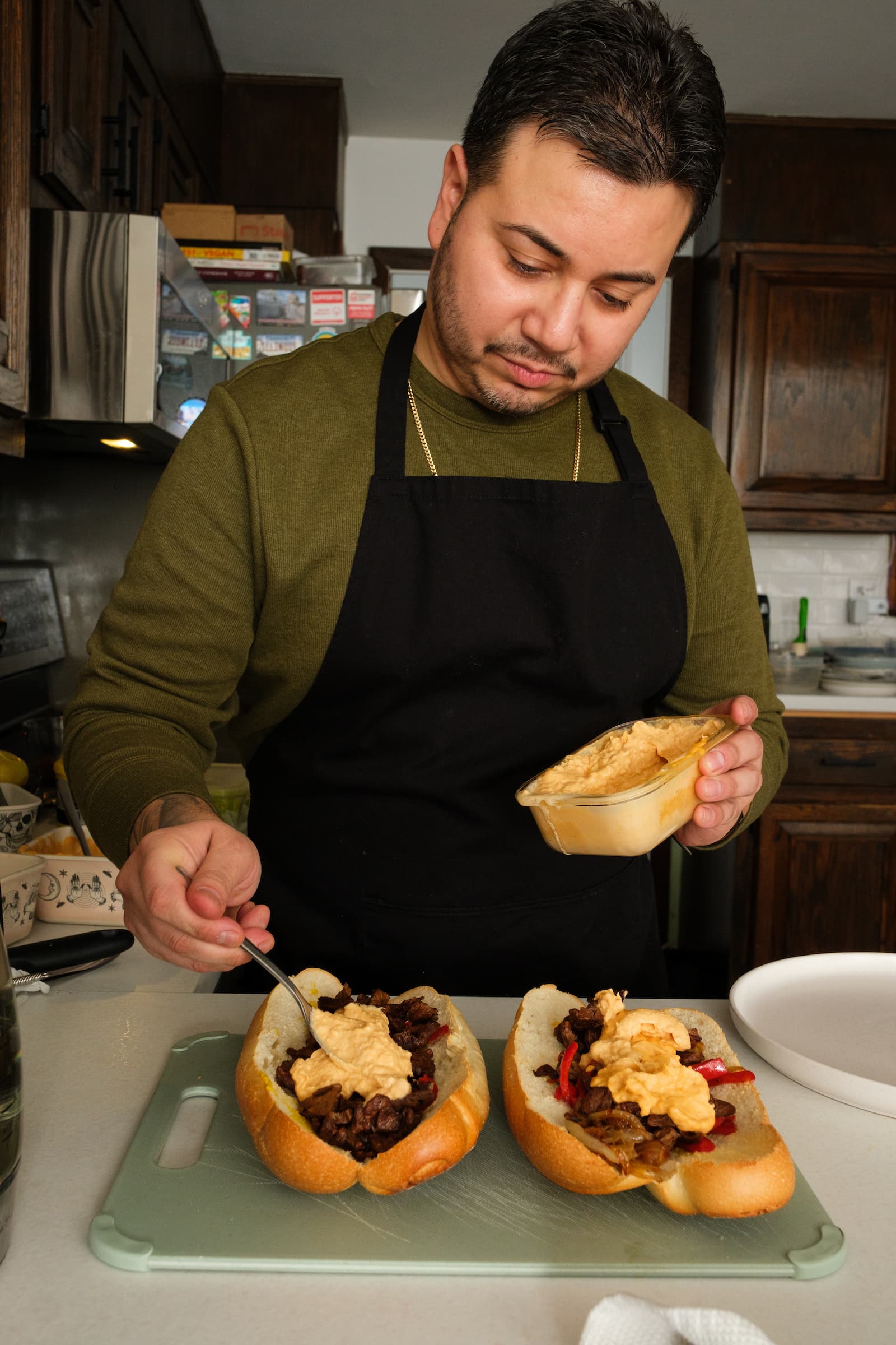 Assembling the sandwiches